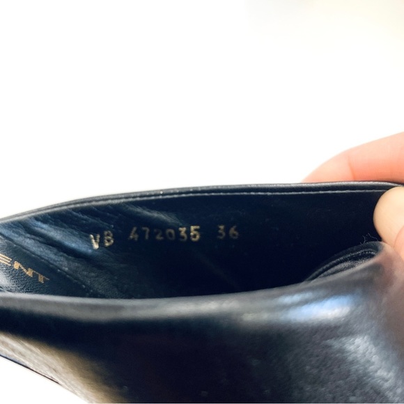 Saint Laurent black leather mules - Picture 7 of 9